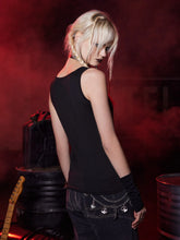 ROMWE Grunge Punk Heart Rhinestone Tank Top